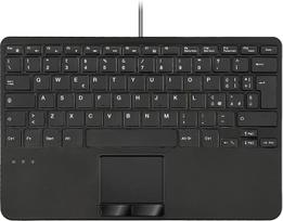 „Perixx“ PERIBOARD-525 IT mini USB klaviatūra su jutikliniu pelės kilimėliu – „X“ tipo žirkliniai klavišai – 11,18 x 7,17 x 1,1 colio – 2 integruoti USB šakotuvai – itališkas IT klavišų išdėstymas