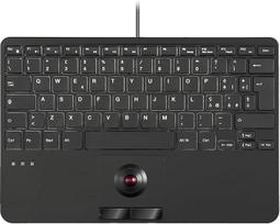 „Perixx“ PERIBOARD-526 IT mini USB klaviatūra su pelės rutuliu – „X“ tipo žirklinės klavišų konstrukcija – 11,18 x 7,17 x 1,1 colio – 2 integruoti USB šakotuvai – itališkas IT klavišų išdėstymas