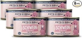 „Pets Deli Classic“ šlapias maistas šunims su kiauliena ir ryžiais, 6 x 200 g