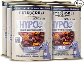„Pets Deli Sensitive“ šlapias maistas šunims su arklių mėsa, 6 x 400 g | Monoproteininis arklių mėsa, retas hipoalerginis baltymų šaltinis, be grūdų, be cukraus, aukščiausios kokybės