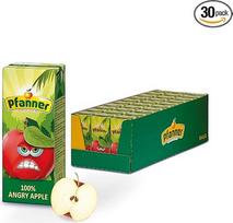 „Pfanner Angry Apple“ (30 x 200 ml) – 100 % obuolių sultys vaikams gėrimo pakuotėje – be pridėto cukraus – atsargų pakuotė