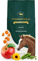 „Pferdegold“ sportinis muslis be grūdų, 15 kg – baltymų turtingas arklių muslis