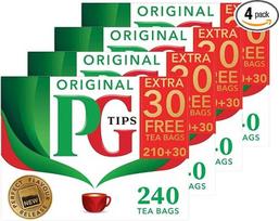 „PG Tips One Cup Tea“ originalioji juodoji arbata – sukurta tikriems arbatos mėgėjams nuo 1930 m. Labiausiai gaivus ir aromatingas skonis. 4 vnt. pakuotė: 4 x 240 juodosios arbatos maišeliai