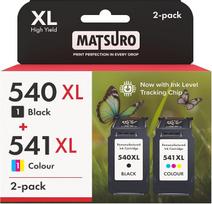 „PG-540 XL“ ir „CLI-541 XL“ suderinami rašalo kasetės pakaitalai, skirti „Canon Pixma TS5150“, „MG3650“ ir „MX475“ spausdintuvams, su mikroschema