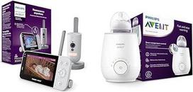 „Philips Avent“ išmanusis vaizdo telefonas SCD923/26, kūdikių stebėjimo įrenginys su „Full HD“ kamera ir „Secure Connect“ sistema, komplektą sudaro kūdikių stebėjimo įrenginys, programėlė ir „Avent“ greitojo šildymo buteliukų šildytuvas (modelis SCF358/00