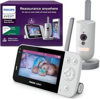 „Philips AVENT“ prijungtas kūdikių stebėjimo prietaisas su kamera ir „Wi-Fi“, aukštos kokybės HD kamera, infraraudonųjų spindulių naktinio matymo funkcija, verksmo aptikimas, interkomo funkcija, „DEKRA“ sertifikuotas kaip užtikrinantis privatumą ir saugum