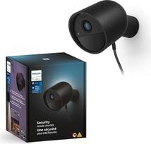„Philips Hue Secure“ laidinė išmaniojo namo apsaugos kamera ir 5 metrų ilgio „Secure“ lauko kabelis, skirtas laidinių „Hue Secure“ kamerų veikimui