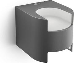 „Philips myGarden“ LED lauko sieninis šviestuvas, „Grass“, 2 lemputės, metalinis, 4,5 W, nerūdijantis plienas, 173214716, metalinis, anglies spalvos, LED 4,5 vato