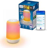„Philips Smart Lighting“ mobilusis belaidis LED stalo šviestuvas, visų spalvų, nuo šiltos iki šaltos baltos šviesos, reguliuojamas, lengvai valdomas, prijungiamas per „WiZ“, sinchronizuojamas su muzika, „Alexa“, „Google Home“, „Apple Home“