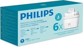 „Philips Water“ vandens filtravimo kasetė „SOFTENING+“, 6 vnt. pakuotė, suderinama su „Brita“, MAŽINA VANDENS KIEKĮ IKI 50 %