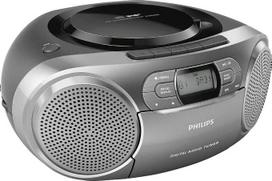 „Philips“ AZB600/12 garso CD grotuvas su radiju, „DAB+“ ir kasetės grotuvu (funkcija „Dynamic Bass Boost“), sidabrinės spalvos