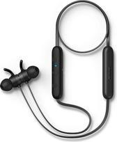 „Philips“ „Bluetooth“ ausinės E1205BK/00 su mikrofonu (valdymo pultelis laidoje, aido slopinimas, 7 valandų grojimo laikas, apsauga nuo purslų IPX4, magnetiniai ausų įdėklai), juodos spalvos