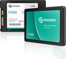 „PHIXERO P500“ SSD – 1 TB talpos 2,5 colio SATA III vidinis kietasis diskas, skirtas asmeniniams kompiuteriams ir nešiojamiesiems kompiuteriams, greitis iki 550MB/s, 3D NAND „Flash“ atmintis, greitas sistemos paleidimas