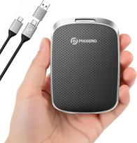 „PHIXERO“ nešiojamas išorinis SSD 256GB, greitis iki 550MB/s, USB 3.2 Gen 2, USB-C į C ir A jungtys, skirtas išmaniesiems telefonams, planšetėms, stacionariems kompiuteriams, nešiojamiesiems kompiuteriams ir fotoaparatams (juodos spalvos)