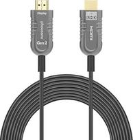 „phoossno Gen 2“ sertifikuotas 8K šviesolaidinis HDMI 2.1 kabelis, itin greitasis HDMI kabelis, 48Gbps, 25 pėdų (7,5 m), HDR, eARC, HDCP 2.2, 2.3, palaiko 4K 120 Hz, 8K 60 Hz, suderinamas su PS5, Xbox, RTX 3080/3090, LG C9/B9