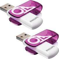 „Philips Vivid Edition High Speed 2.0“ USB atmintinė, 2X, 64GB, su pasukamu dangteliu, skirta stacionariems kompiuteriams, nešiojamiesiems kompiuteriams ir duomenų saugojimui, skaitymo greitis iki 25MB/s