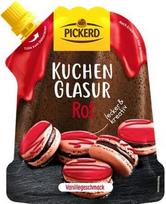 „Pickerd“ tortų glazūra, raudona, vanilės skonio, 125 g
