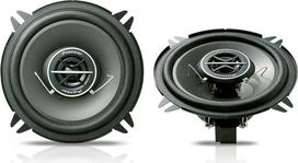 „Pioneer TS-1302i“ markės automobiliniai dviejų krypčių garsiakalbiai (13 cm žemųjų dažnių garsiakalbio skersmuo, 130 vatų, jungtis, skirta „Renault“ ir „Opel“ automobiliams)