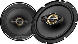 „Pioneer“ A serijos „Plus“ TS-A1681F 6,5 colių 4 kanalų garsiakalbiai (porą) – maksimalus 350 W galingumas, subalansuotas garsas + švelnūs aukšti dažniai, sustiprinti žemi dažniai; idealus gamyklinio įrangos atnaujinimas; montavimo adapteris įtrauktas
