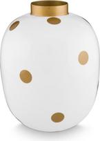 „Pip Studio“ vaza „Metal Dots“, balta/auksinė, 32 cm