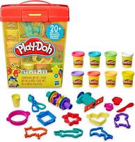 „Play-Doh“ didelis plastilino rinkinys su laikymo dėžute, skirtas vaikams nuo 3 metų, su 8 spalvomis ir daugiau nei 20 formavimo įrankių
