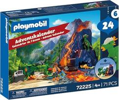 „PLAYMOBIL“ dinozaurų advento kalendorius: „Dinozaurų ekspedicija“, 24 dienų nuotykis su tyrinėtojais, dinozaurais, fosilijomis ir džiunglių scenarijumi, vaikams nuo 4 metų, 72225