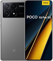 „Poco X6 Pro 5G“ išmanusis telefonas, 12 + 512GB mobilusis telefonas be sutarties, 120 Hz, 6,67 colio, 1,5 K AMOLED ekranas, 64 MP OIS triguba kamera, 5000 mAh, 67 W „Turbo Charge“ įkrovimas, dvi SIM kortelės, pilkos spalvos