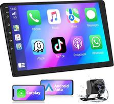 „Podofo“ 2 DIN automobilių radijas su belaidžiu „iOS CarPlay“ ir „Android“ palaikymu, 9 colių 1080P HD jutikliniu ekranu, „Double DIN“ automobilių stereo sistema su ekvalaizeriu, GPS navigacija, „Wi-Fi“, FM/RDS radiju, dviem USB jungtimis, „PIP“ funkcija