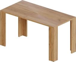 „POKAR“ valgomojo stalas, valgomojo stalas, virtuvės stalas, rašomasis stalas su 2,5 cm storio stalviršiu, „Golden Craft Oak“, 140 x 60 x 75 cm
