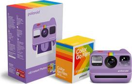 „Polaroid“ – „Go Gen 2“ violetinis + spalvotų juostelių rinkinys (16 nuotraukų) (6566) | Rankinė juostelė, veidrodėlis asmenukėms, tikslus blykstės reguliatorius, savitiklis