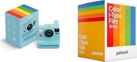 „Polaroid“ – „Now+ Gen3“ – momentinis fotoaparatas su „Bluetooth“ ryšiu + spalvota juostelė (40 juostelių) – „Arctic Blue“