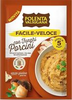 „Polenta Valsugana Facile e Veloce con Funghi Porcini“ – polenta su porcini grybais, be glitimo, paruošta per 5 minutes. Paruošta: 80 g