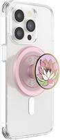 „PopSockets“ telefono laikiklis su „MagSafe“ ir atrama, magnetinis stovas, keičiama viršutinė dalis, patikimas laikymas „iPhone“ „MagSafe“ dėklams, telefono ir planšetės laikiklis – emalinis „Vandens lelija“