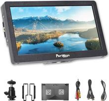 „Portkeys HD7H“ kameros lauko monitorius – 7 colių 4K HDMI lauko monitorius su atspindžių mažinančiu stiklu ir saulės skydeliu, fokusavimo paryškinimo funkcija, netikrų spalvų funkcija ir anamorfinio vaizdo išlyginimo funkcija, skirtas DSLR fotoaparatams