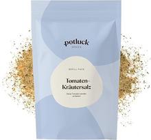 „Potluck“ pomidorų ir žolelių prieskonių druska, skirta pomidorams, pildomoji pakuotė, 200 g
