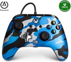 „PowerA“ laidinis „Xbox Series X|S“ valdiklis – metalinio mėlynos spalvos kamufliažo dizainas
