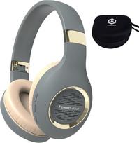 „PowerLocus“ „Bluetooth“ ausinės, dengiančios ausis, belaidės, sulankstomos, su mikrofonu, „Hi-Fi“ stereo, gilūs bosai, minkštos ausų pagalvėlės, belaidės ir laidinės ausinės, skirtos mobiliesiems telefonams, planšetėms ir kompiuteriams, asfalto pilkos sp
