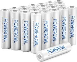 „Powerowl“ AAA baterijos, Ni-MH AAA įkraunamos baterijos (1,2 V, mažas savaiminis išsikrovimas, 1000 mAh)