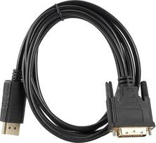 „PremiumCord“ „DisplayPort“ į DVI adapterio kabelis M/1 m, DP į DVI 1:1, 65Gbps, suderinamas su „Full HD 1080P“ 60 Hz vaizdo signalu, juodos spalvos