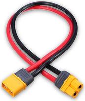 „Premium“ XT60H prailginimo kabelis, 20 cm, 12 AWG, didelės srovės silikoninis kabelis, su vyriškuoju ir moteriškuoju jungtimis, didelės srovės kištukas, auksinis kištuko adapteris, skirtas „Lipo“ baterijai