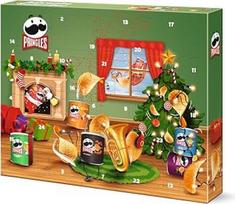 „Pringles“ traškučių advento kalendoriaus lagaminėlis, 24 mini skardinės, 6 rūšys