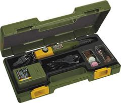 „PROXXON MICROMOT 60/EF“ universalių įrankių rinkinys, 40 W, šlifuoklis, gręžtuvas ir frezavimo staklės, 5000–20 000 aps/min, 43 priedai, maitinimo blokas ir dėklas