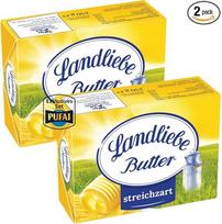 „PUFAI“ rinkinys – „Landliebe“ tepamasis švelnus sviestas „Creamy Fresh“, 250 g, 2 vnt. pakuotė | Kreminė konsistencija ir sodrus skonis