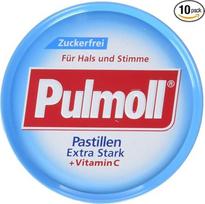 „Pulmoll Extra Strong“ be cukraus, 10 vnt. pakuotė (10 x 50 g indelių)