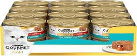 „Purina Gourmet Gold Heart“ minkštas drėgnas kačių maistas su tunu – 24 skardinės po 85 g (24 x 85 g) | Pakuotė: 24 x 85 g