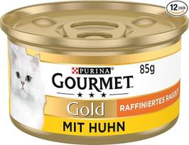„PURINA GOURMET Gold Refined Ragout“ šlapias kačių maistas, įvairių skonių, 12 vnt. pakuotė (12 x 85 g)