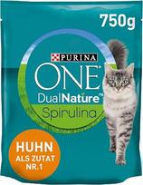 „PURINA ONE Dual Nature“ sausas kačių maistas su spirulina, kurio sudėtyje gausu vištienos, (1 x 750 g)