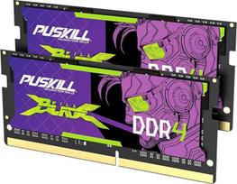 „PUSKILL“ DDR4 nešiojamojo kompiuterio RAM 32GB rinkinys (2x16GB), 3200 MHz, PC4-25600, CL22, 1,2 V, 260 kontaktų SODIMM atminties modulis, skirtas žaidimų nešiojamiesiems kompiuteriams ir nešiojamiesiems kompiuteriams, „Plug & Play“, suderinamas su „In