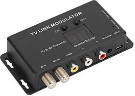 „PUSOKEI“ UHF moduliatorius, AV–RF keitiklis, infraraudonųjų spindulių signalo prailgintuvas su kanalų rodymu, „UHF TV LINK“ moduliatorius, suderinamas su PAL, USB 5 V @400 mA maitinimu, televizijos priedėliu ir kitais garso bei vaizdo šaltiniais