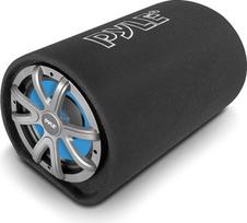„Pyle“ 20 cm automobilinis žemų dažnių garsiakalbis su cilindriniu korpusu, 400 W galingumo žemų dažnių garsiakalbis su 50 mm aliuminine garso ritė, kompaktiškas kiliminis korpusas, gilūs žemieji dažniai, 4 omai, idealiai tinka automobilio garso sistemai